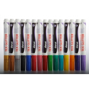Маркери за текстил DARWI TEX glitter 6ml - изберете боја