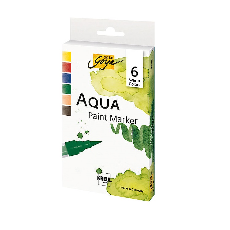 Сет акварел фломастери Aqua Solo Goya Warm Colors - 6 бр