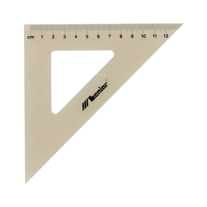 Професионален триаголен линијар LENIAR 45° / 21 cm 