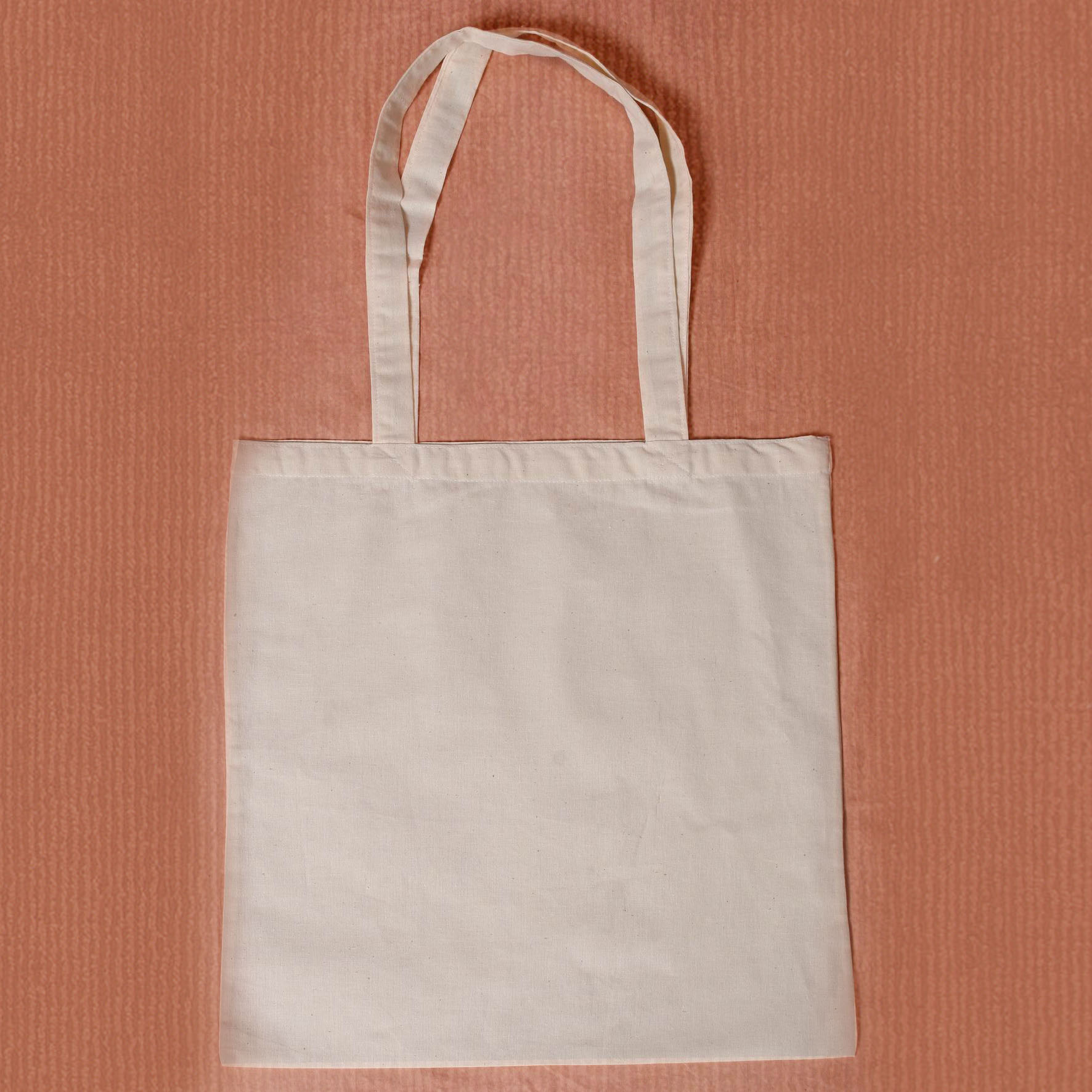 Памучна торба со долга рачка - 38 x 42 cm