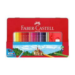 Боички Faber-Castell сет од 48 боички во плех со прозорче