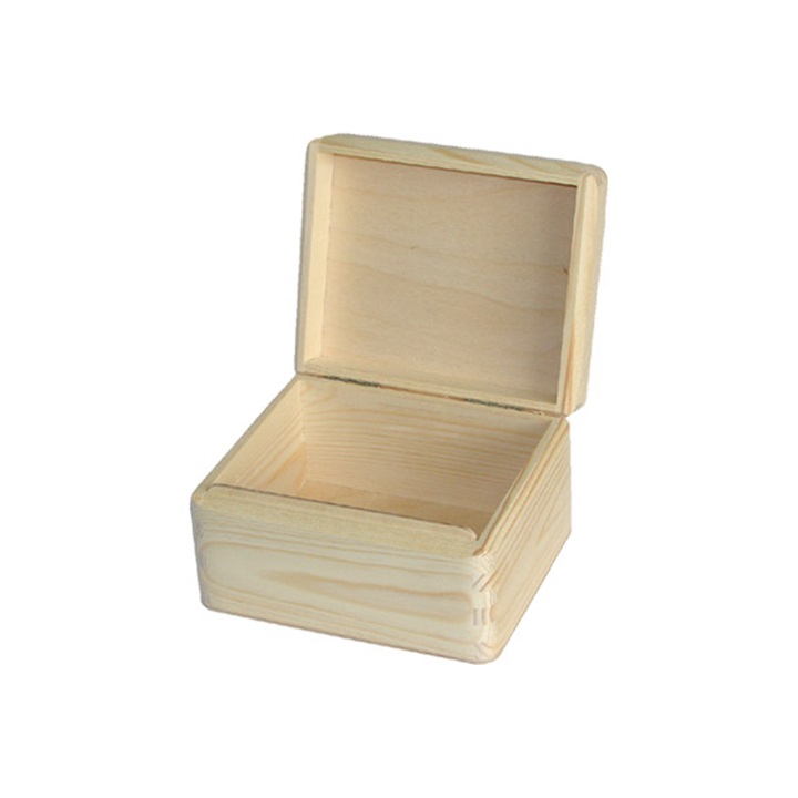 Дрвена кутија со капак 16.2x13.2x9.5 cm