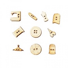 Дрвени минијатурни декорации - изберете сет