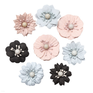 3D хартиени пастелни цветови - сет 8 парчиња