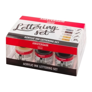 Акрилно мастило Amsterdam - Lettering set - 6 x 30 ml