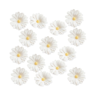 Бели хартиени цвеќиња - 14 парчиња