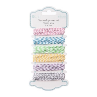 Двобојна памучна врвка DP Craft - комплет од 6 бои