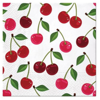 Салфетки за декупаж Cherries Pattern - 1 парче