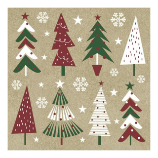 Салфетки за декупаж Christmas Trees - 1 парче