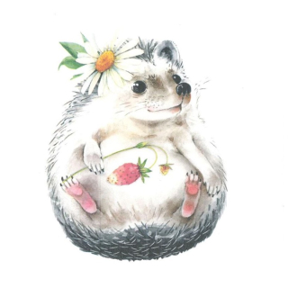 Салфетки за декупаж Wild Strawberry Hedgehog - 1 парче
