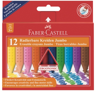 Восочни пастели Grip Jumbo Plastic Colour сет - 12 бои