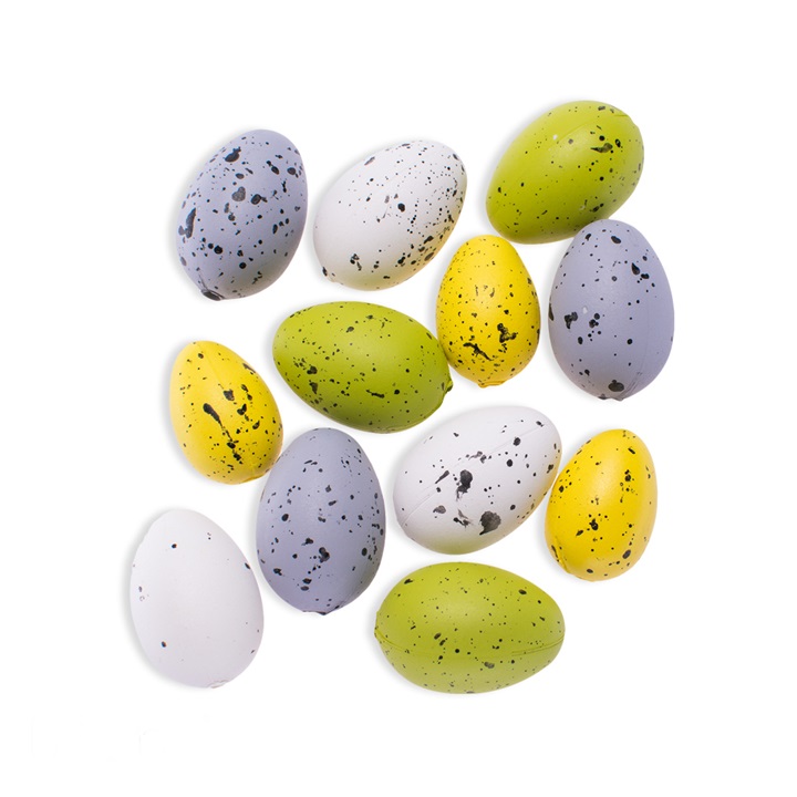 Пластични јајца од препелица 3.5 x 2.5 cm - 24 парчиња
