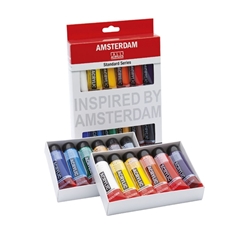 Сет акрилни бои AMSTERDAM Standard Series 12 x 20 ml