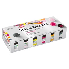 Сет бои со мермерен ефект Kreul Magic Marble Love Neon 6x20 ml