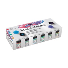 Сет бои за мермерен ефект Kreul Magic Marble Metallic 6x20 ml