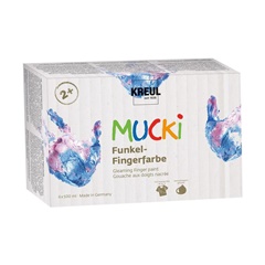 Сјајни детски бои за прсти MUCKI | комплет од 6 x 500 ml